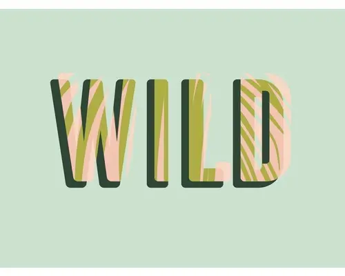 Kunstdruck Wild Typography 30x40 cm