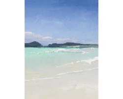 Kunstdruck Go to Beach 30x40 cm