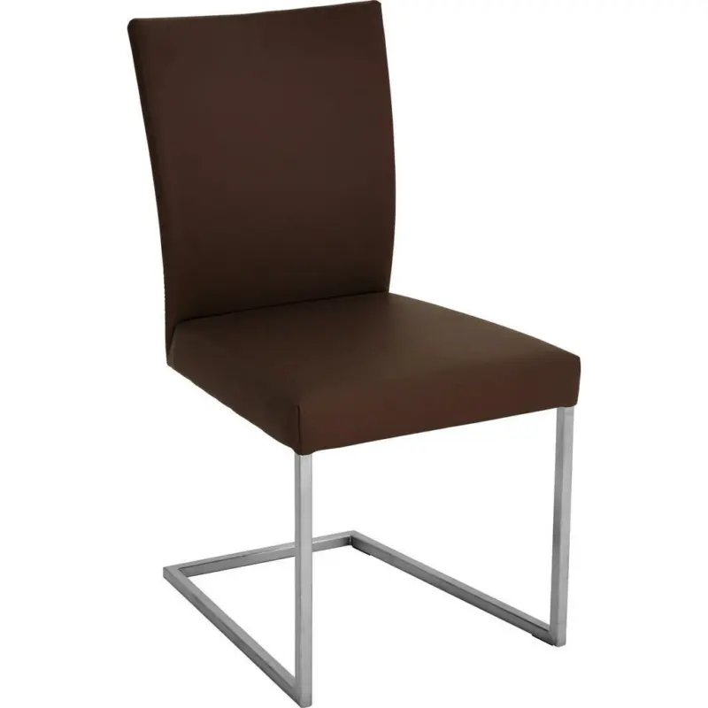 Schwingstuhl in Edelstahl Echtleder pigmentiert