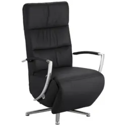 Relaxsessel in Leder Schwarz