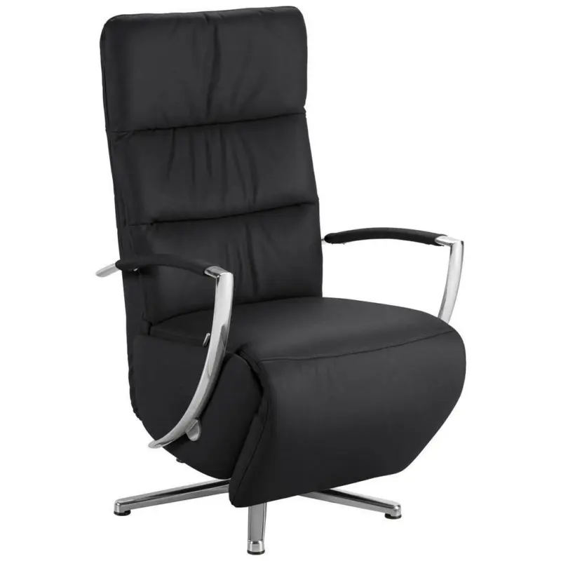 Relaxsessel in Leder Schwarz