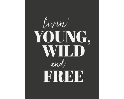 Kunstdruck Young, wild, free 40x50 cm