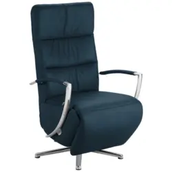 Relaxsessel in Leder Blau
