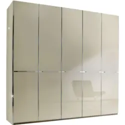 Drehtürenschrank in Beige, Trüffeleichefarben