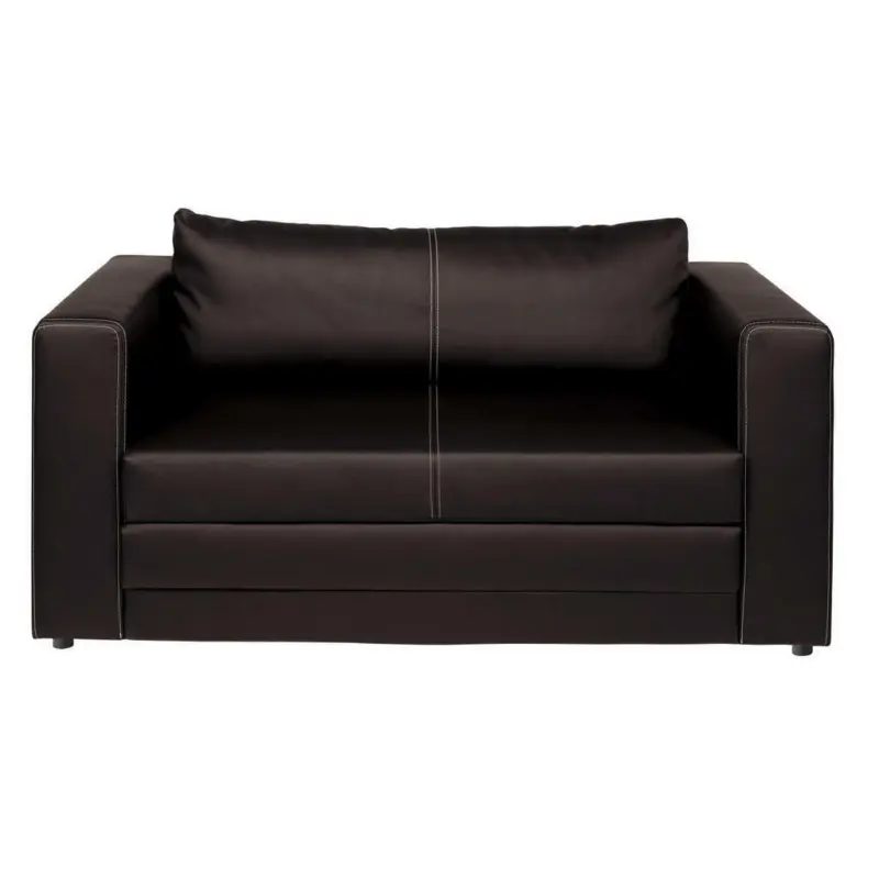 Schlafsofa in Lederlook Braun
