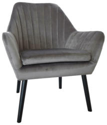 Sessel aus Samt in Grau