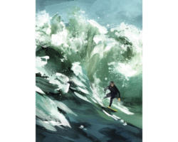 Kunstdruck Surfing 60x80 cm