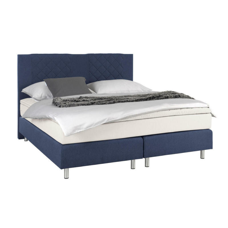 Boxspringbett 160/200 cm in Blau