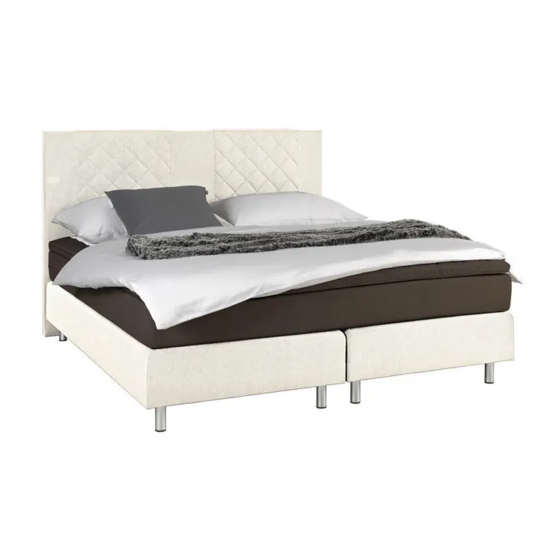 Boxspringbett 160/200 cm in Beige