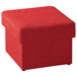 Hocker in Textil Rot