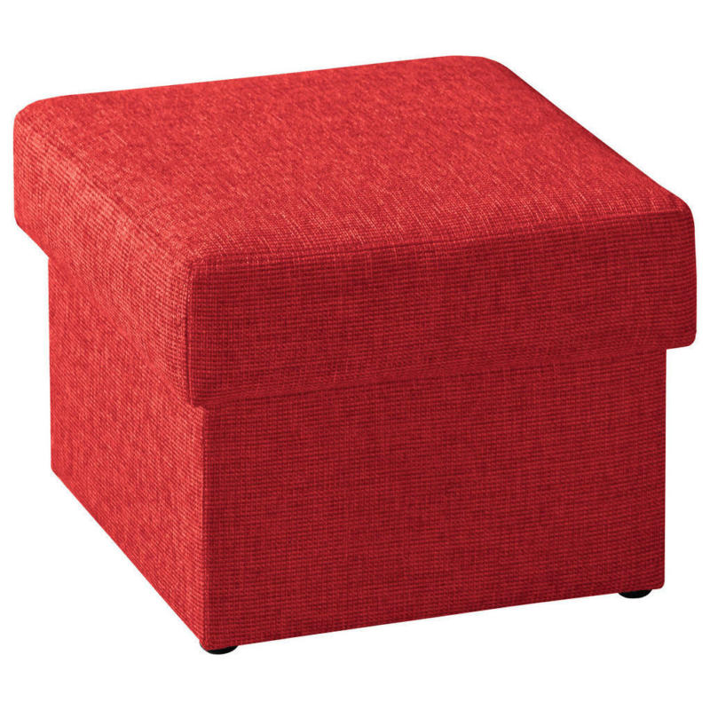 Hocker in Textil Rot