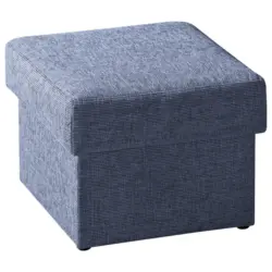 Hocker in Textil Blau