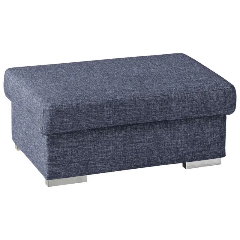 Hocker in Textil Blau
