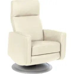 Relaxsessel in Leder Wei&szlig;