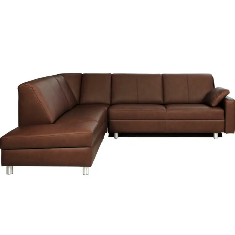 Ecksofa in Echtleder Braun