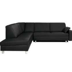 Ecksofa in Echtleder Grau