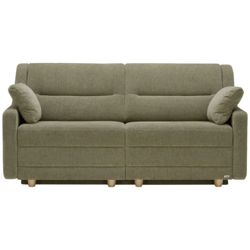 Schlafsofa in Chenille Olivgrün