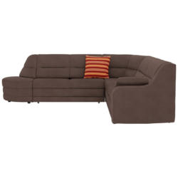 Ecksofa in Flachgewebe Braun