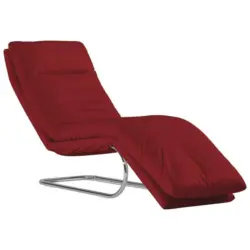 Relaxliege in Echtleder Rot