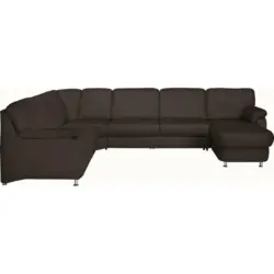 Wohnlandschaft in Echtleder Dunkelbraun