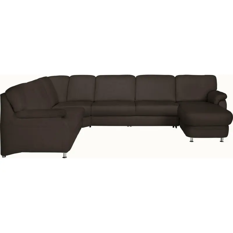 Wohnlandschaft in Echtleder Dunkelbraun