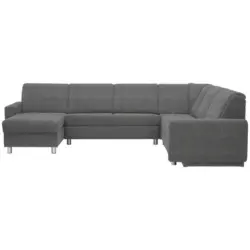 Wohnlandschaft in Chenille Grau