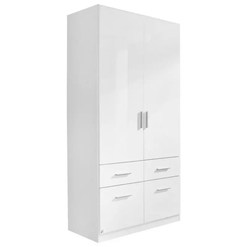 Drehtürenschrank in Weiß