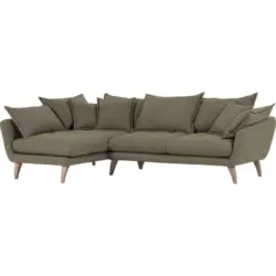 Wohnlandschaft in Flachgewebe Braun