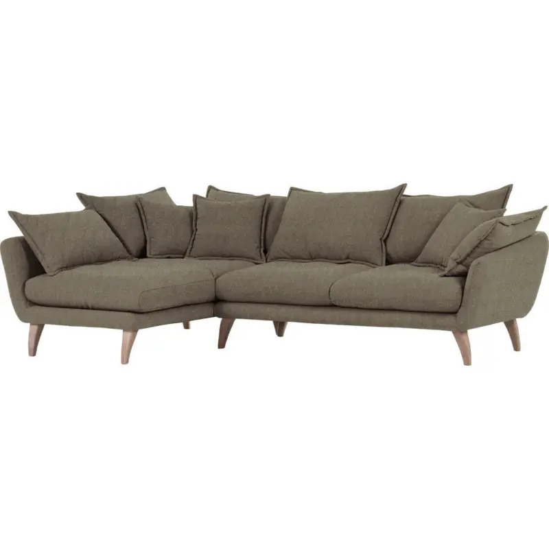 Wohnlandschaft in Flachgewebe Braun