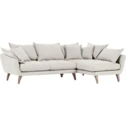 Wohnlandschaft in Flachgewebe Naturfarben