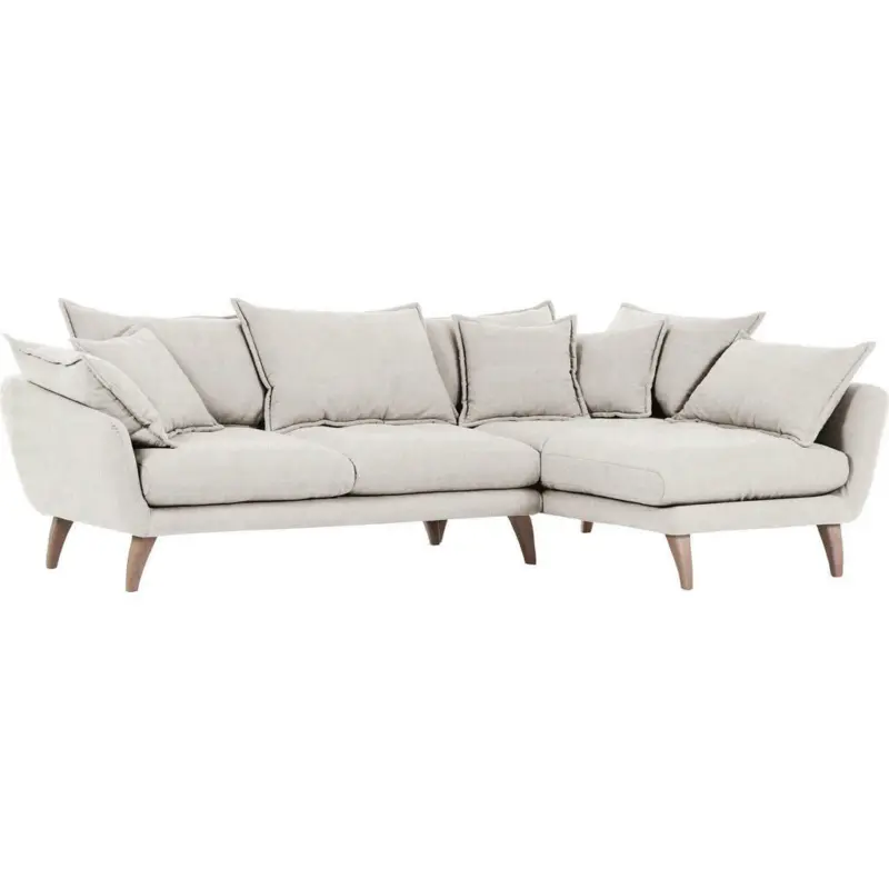 Wohnlandschaft in Flachgewebe Naturfarben