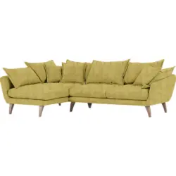 Wohnlandschaft in Chenille Gelb