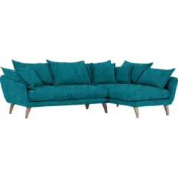 Wohnlandschaft in Chenille T&uuml;rkis