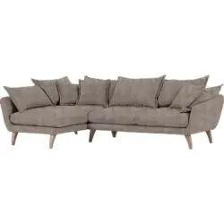 Wohnlandschaft in Chenille Taupe