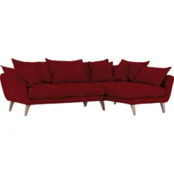 Wohnlandschaft in Flachgewebe Rot