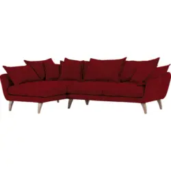Wohnlandschaft in Flachgewebe Rot