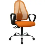 XXXLutz Lauterach - Ihr Möbelhaus bei Bregenz Drehstuhl in Netzbespannung, Webstoff Orange, Schwarz, Chromfarben