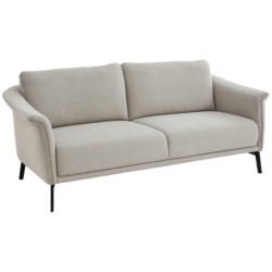 Dreisitzer-Sofa in Flachgewebe Platinfarben