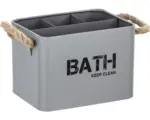 Hornbach Aufbewahrungskorb Wenko Gara 19x13x12,5 cm grau mit 4 Fächern