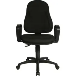 Drehstuhl in Webstoff Schwarz