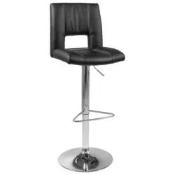 Barhocker in Metall, Textil Schwarz