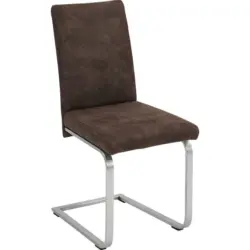 Schwingstuhl in Edelstahl Lederlook