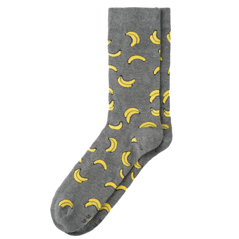 1 Paar Herren Socken mit Bananen-Allover