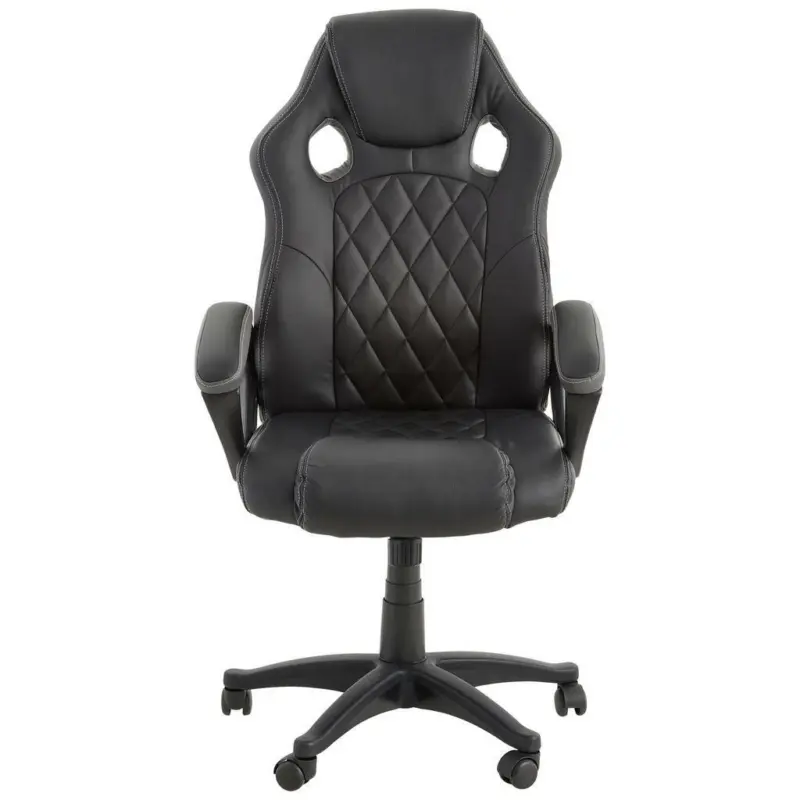 Gamingstuhl in Lederlook Schwarz