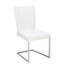 Schwingstuhl in Edelstahl Echtleder pigmentiert