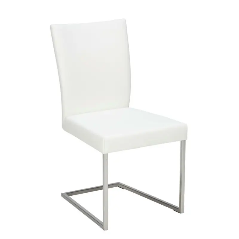 Schwingstuhl in Edelstahl Echtleder pigmentiert