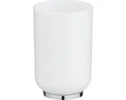 Zahnputzbecher Wenko Posa weiß/chrom