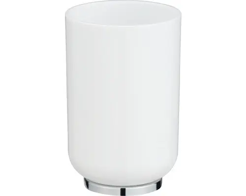 Zahnputzbecher Wenko Posa weiß/chrom