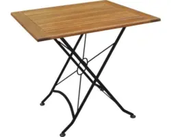 Gartenmöbelsets Acamp Lindau 3teilig, bestehend aus 1 Tisch und 2 Gartensesseln ohne Armlehne Holz