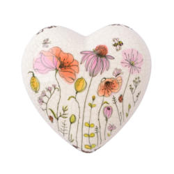 Kleines Deko-Herz mit floralem Print
